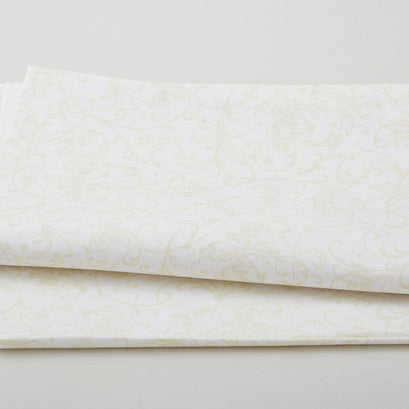 Poinsettia & Pine Favorites - Scroll Cream 2 Yard Cut