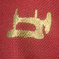 Sewing with Singer - Mini Sewing Red Metallic Yardage