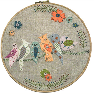 Bird Line Wool Felt Embroidery Appliqué Kit