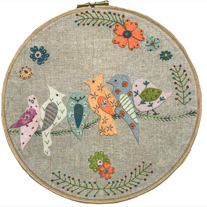 Bird Line Wool Felt Embroidery Appliqué Kit