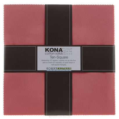 Kona Cotton - 2017 Color of the Year Pink Flamingo Ten Squares