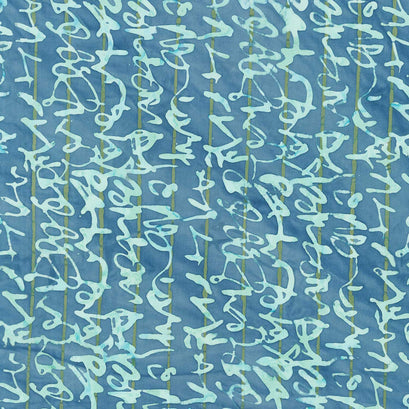 Stenographer's Notebook Batiks - Script Waterfront Yardage
