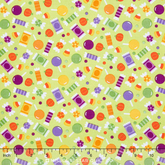 Halloween Parade - Candy Green Yardage