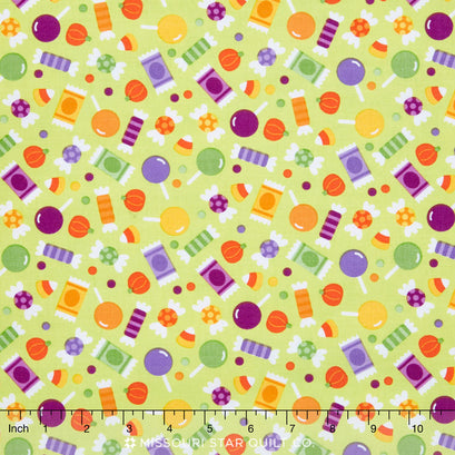 Halloween Parade - Candy Green Yardage