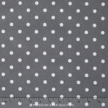 Cozy Cotton Flannels - Medium Dot Grey Yardage