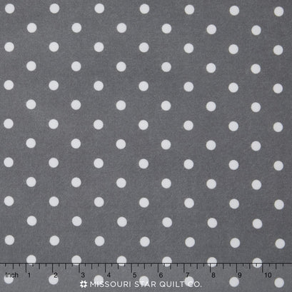 Cozy Cotton Flannels - Medium Dot Grey Yardage