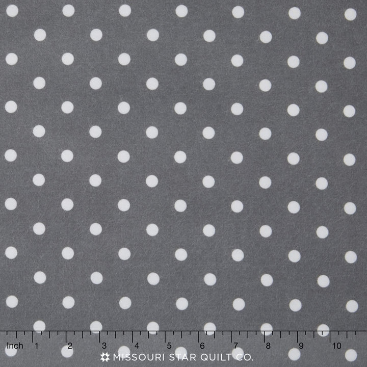 Cozy Cotton Flannels - Medium Dot Grey Yardage