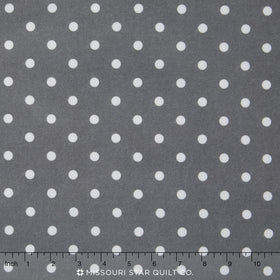 Cozy Cotton Flannels - Medium Dot Grey Yardage