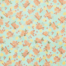 Sweet Pumpkin Spice - Oranges Sage Yardage Primary Image