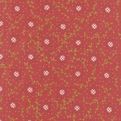 Garnets and Gingham - Starburst Garnet Yardage