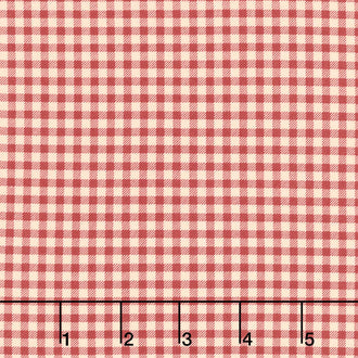 Garnets and Gingham - Large Gingham Garnet Cream Yardage