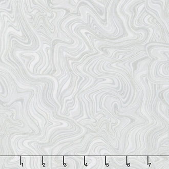 Holiday Flourish 11 - Silver Marble Silver Metallic Yardage