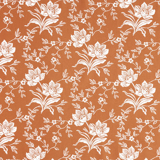 Denim and Daisies - Woodcut Bloom Nutmeg Yardage
