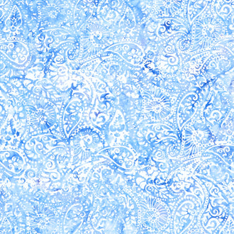 Tonga Batiks - Bluebell Paisley Hyacinth Yardage