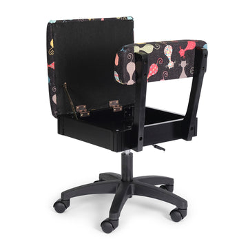 Hydraulic Sewing Chair - Cat's Meow Black Alternative View #2