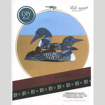 Loons Embroidery Kit