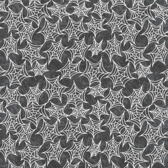 Boo Whoo - Spiderweb Black Glow Yardage