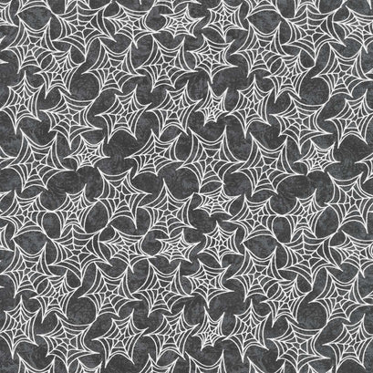 Boo Whoo - Spiderweb Black Glow Yardage