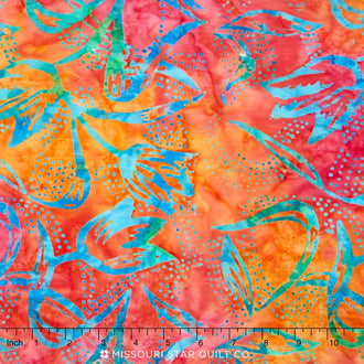 Tonga Batiks - Pashmina Tulips Tropical Yardage