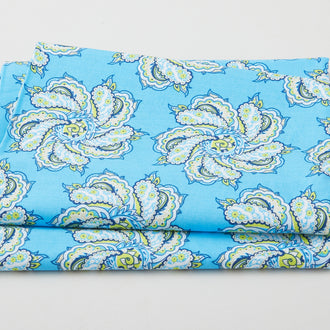 Hadleigh Favorites - Paisley Floral Turquoise 2 Yard Cut
