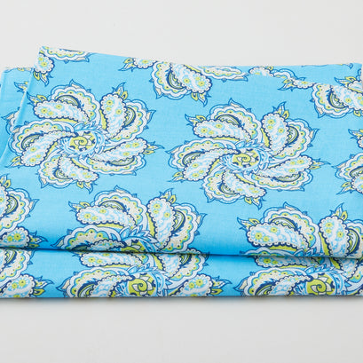 Hadleigh Favorites - Paisley Floral Turquoise 2 Yard Cut