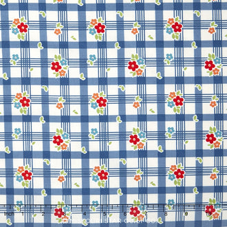 Road Trip - Tablecloth Blue Yardage