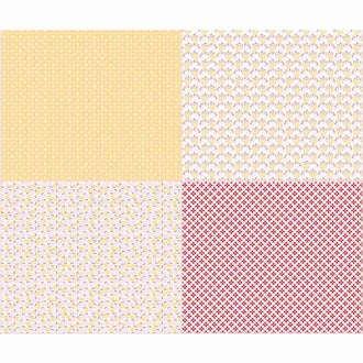 Sew Cherry 2 - Fat Quarter Yellow Panel