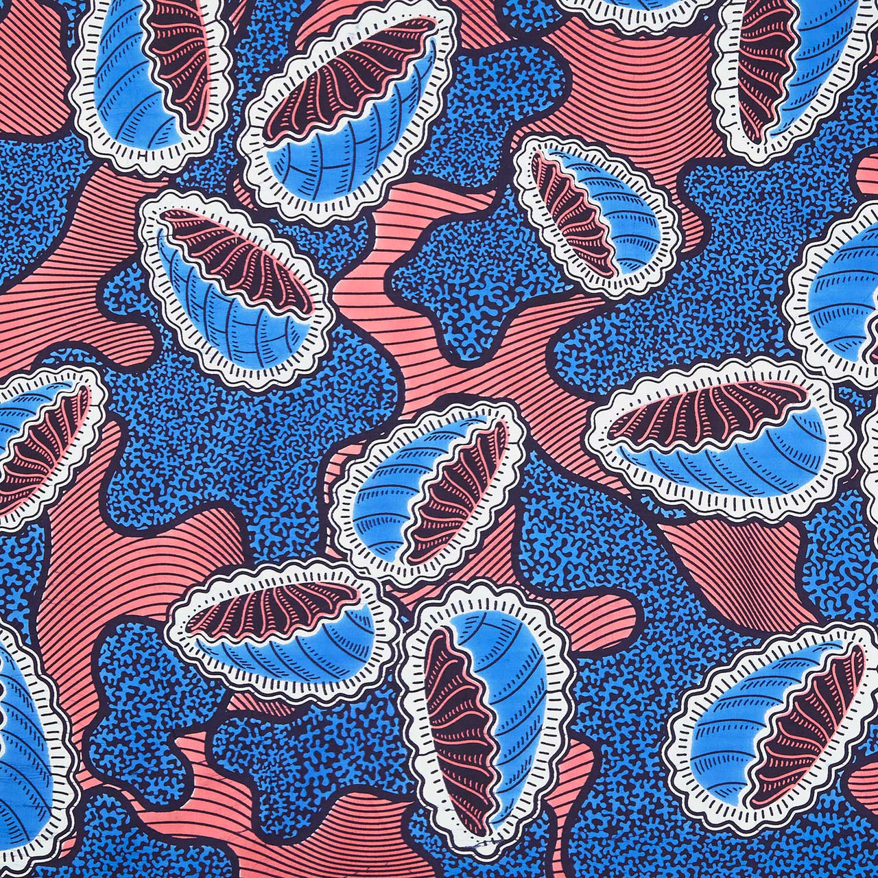 Uniwax - Prints from the Ivory Coast Wax Print Blue/Pink Yardage