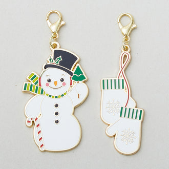 Sew Cute Zipper Pulls - Snowman & Mittens