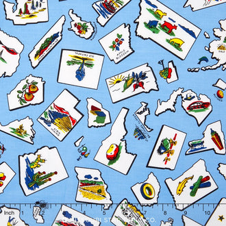 Sea to Shining Sea - States Blue Yardage