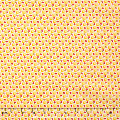 Bloom and Bliss - Check Yellow Yardage