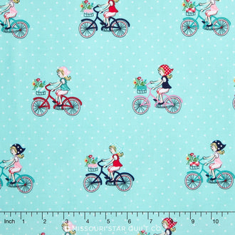 Vintage Market - Bike Ride Aqua Yardage