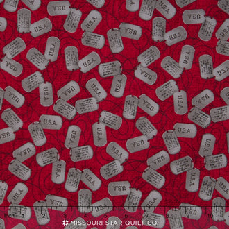 Because of the Brave - Rich Red Yardage