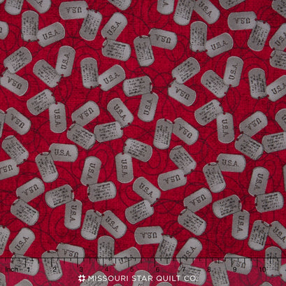 Because of the Brave - Rich Red Yardage