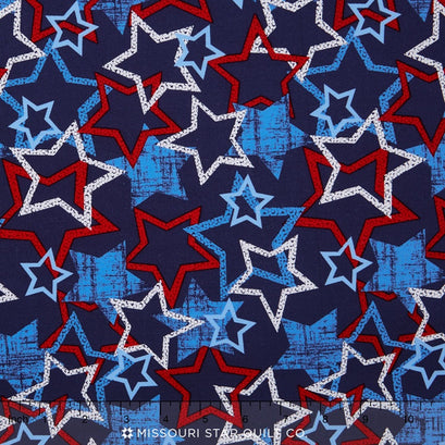 Patriotic Pride - Stars Navy Yardage