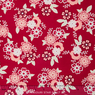 Raspberry Parlour - Main Red Yardage