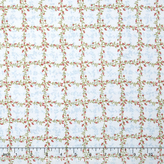 Le Jardin Parisien - Flower Grid Sky Yardage