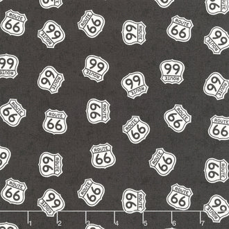 Route 66 - Signs Black Yardage