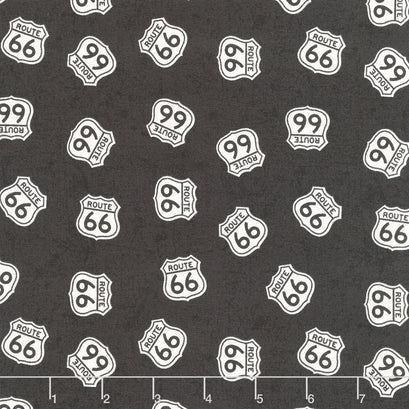 Route 66 - Signs Black Yardage