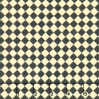 Sweet Little Pleasures - Diamond Check Black Yellow Yardage