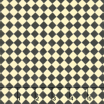 Sweet Little Pleasures - Diamond Check Black Yellow Yardage Primary Image