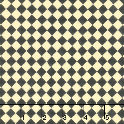 Sweet Little Pleasures - Diamond Check Black Yellow Yardage