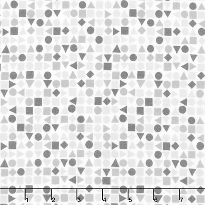 Playtime Flannel - Shapes Black Yardage