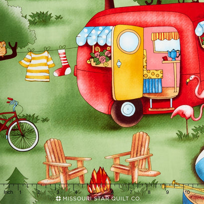 Paper Dolls - On the Road Main Green Yardage