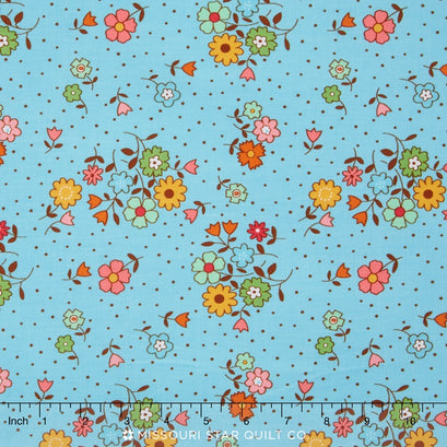 Flower Patch - Bouquet Blue Yardage