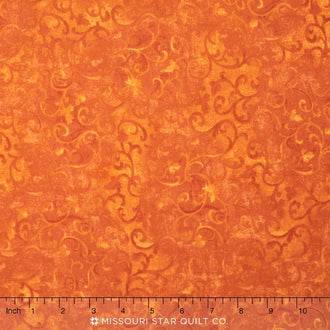 Wilmington Essentials - Sunny Side Up Scroll Orange Yardage