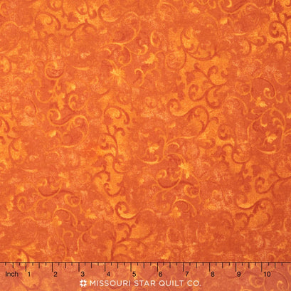 Wilmington Essentials - Sunny Side Up Scroll Orange Yardage