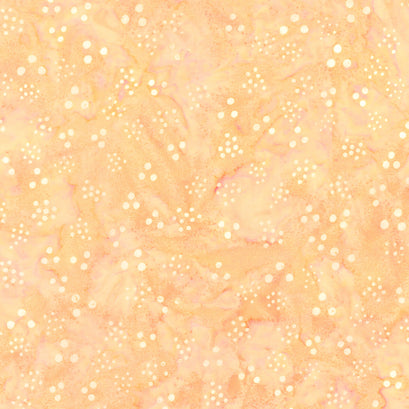 Tranquil Moments Batiks - Lots of Dots Cantaloupe Yardage