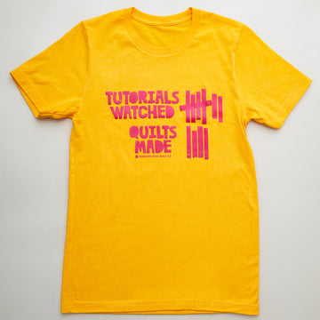 Missouri Star Tutorials vs. Quilts Heather Gold T-shirt - 2XL