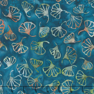 Sequoia Batiks - Ginkgo Mystic Teal Yardage